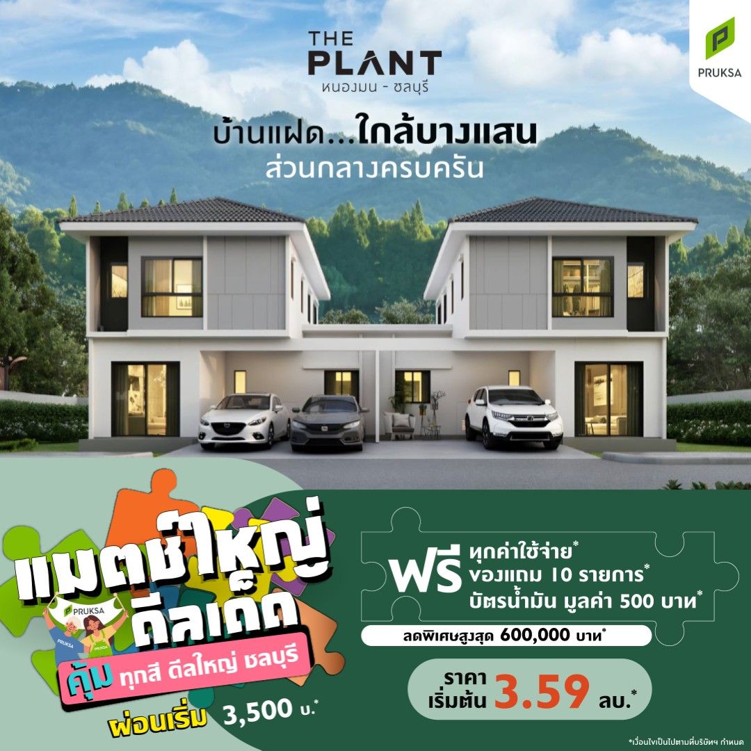 PK140The Plant หนองมน   ชลบุรี  บ้านแฝด  Custom